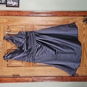 Size 14 Gray tea length Bridesmaids dress